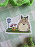 Catbus Crossing Diecut Sticker