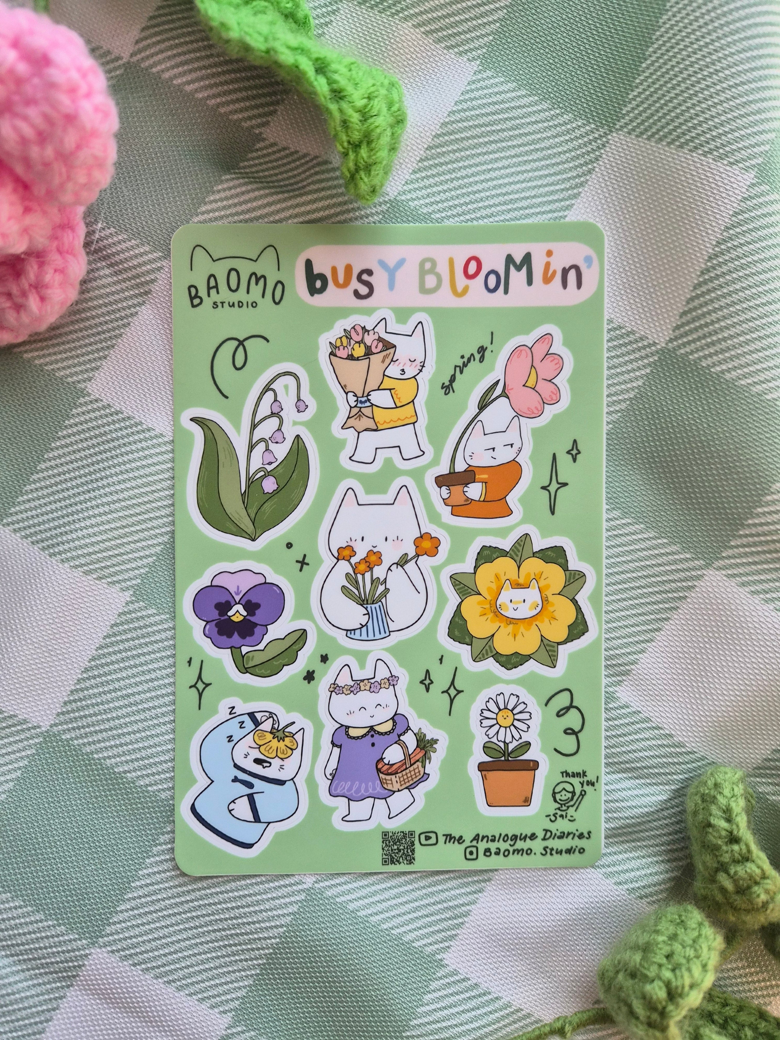 Busy Blooming Sticker Sheet