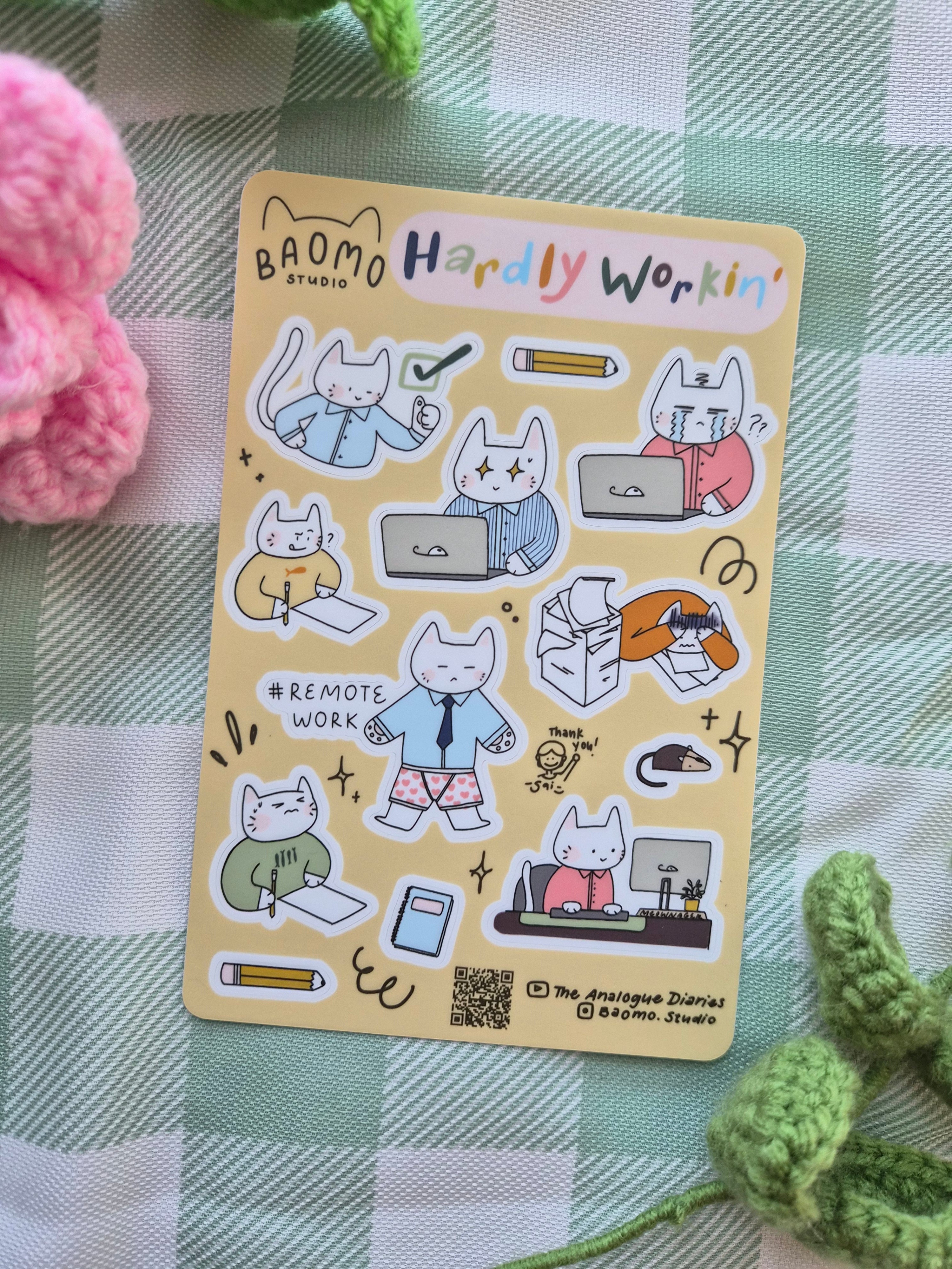 Hardly Workin' Sticker Sheet
