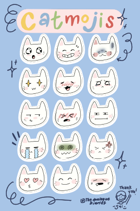 Catmojis Sticker Sheet