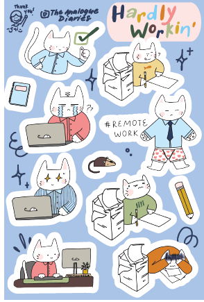 Hardly Workin' Sticker Sheet