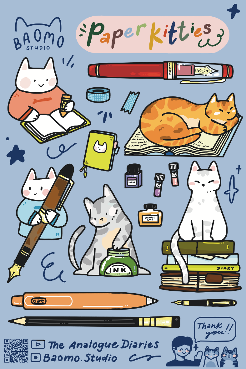 Paper Kitties Sticker Sheet