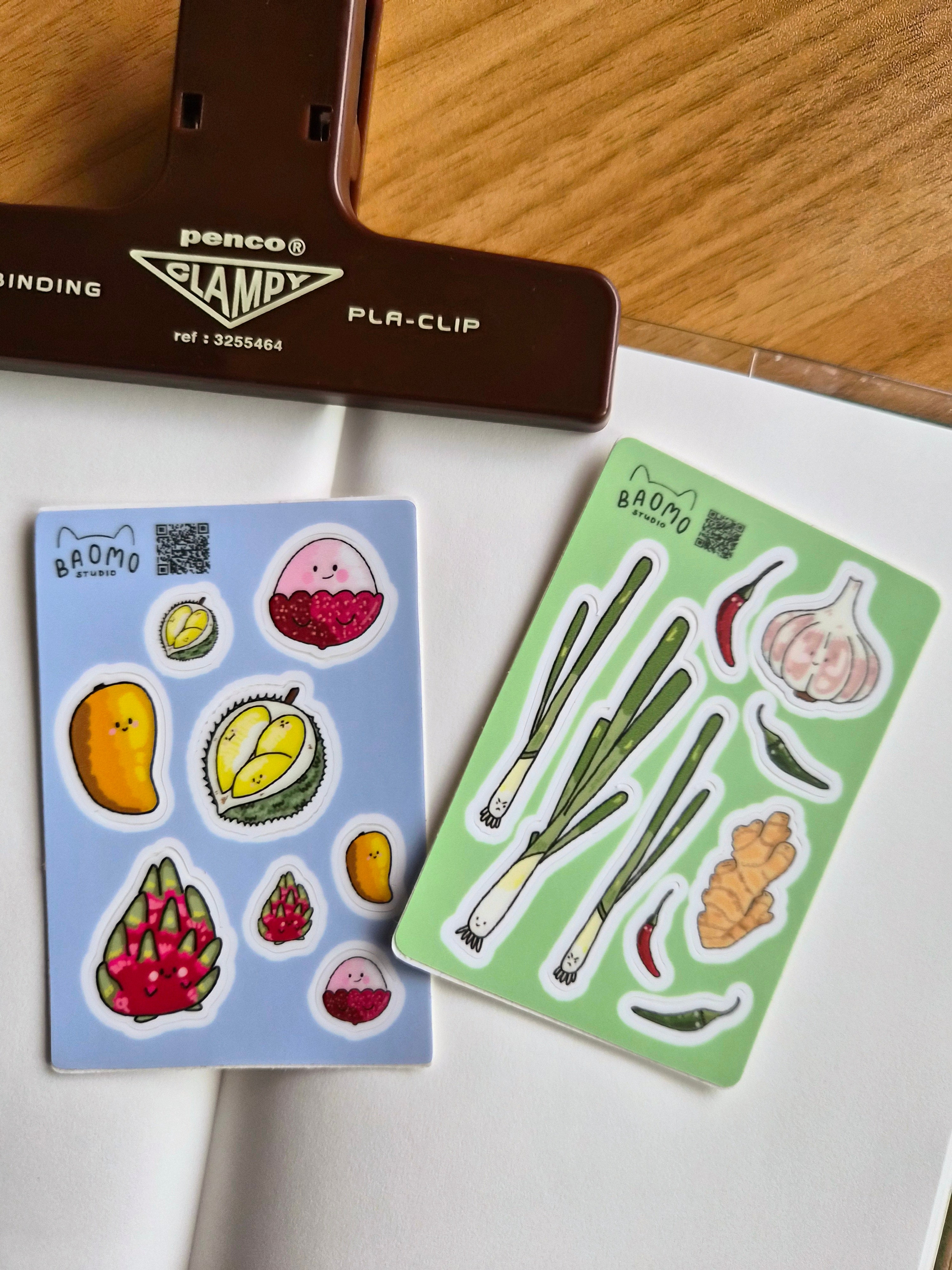 AAPI Fruits and Aromatics Mini Sticker Sheets