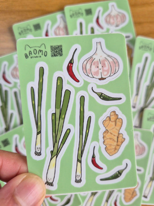 AAPI Fruits and Aromatics Mini Sticker Sheets