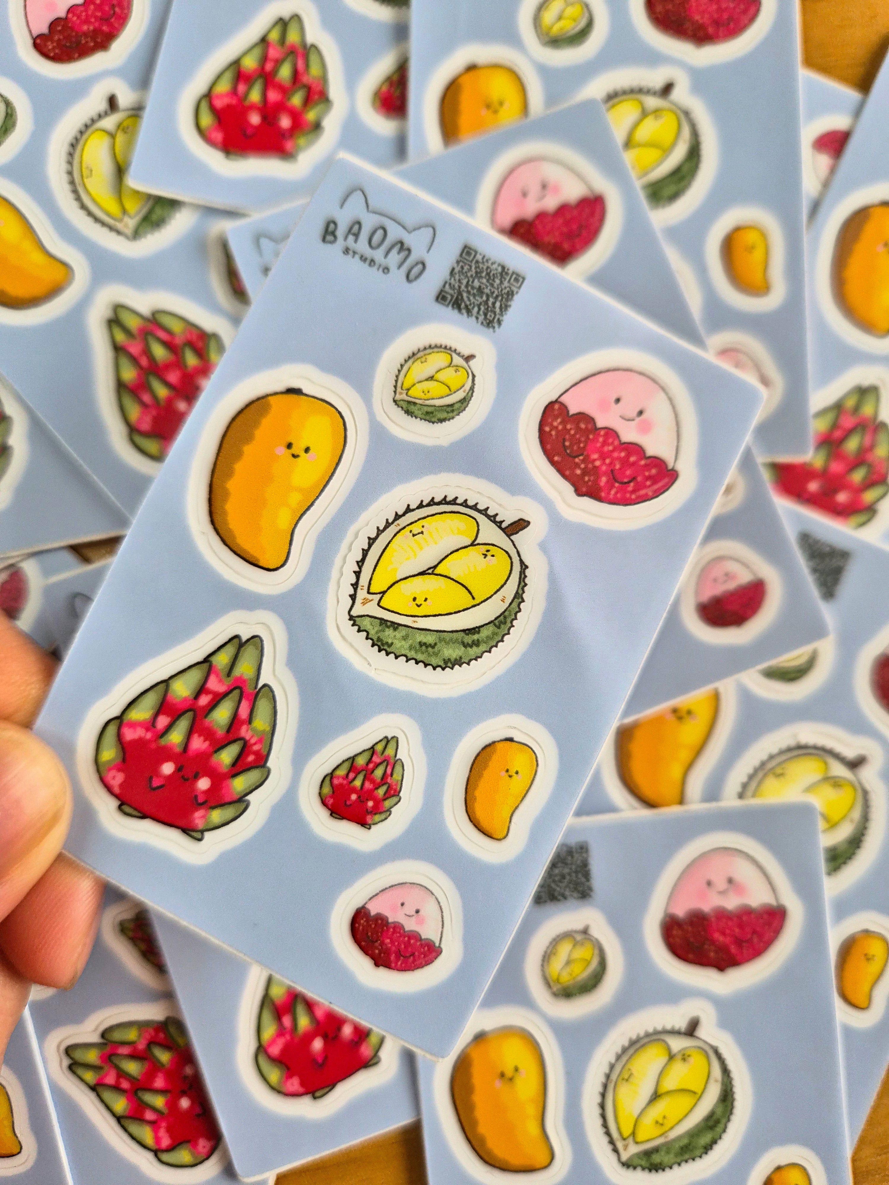 AAPI Fruits and Aromatics Mini Sticker Sheets